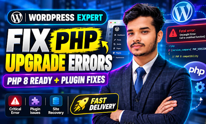 fix wordpress critical error after php upgrade, make plugins php 8 ready