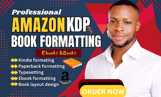 do paperback formatting, kindle ebook formatting and typesetting
