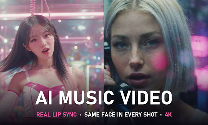 create an ai music video with lip sync and a consistent character