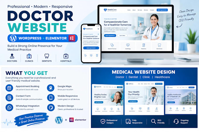 design a professional doctor website in wordpress