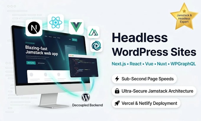 develop headless wordpress sites with next js, react, vue, nuxt and wpgraphql