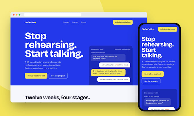 create a responsive landing page