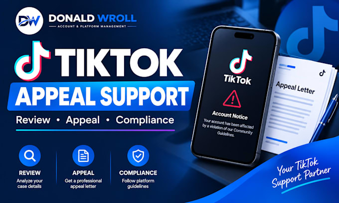 prepare a professional tiktok suspension appeal