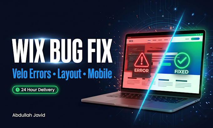 fix wix website bugs, velo code errors and layout issues fast
