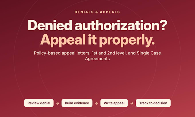 write appeal letters for denied prior authorizations