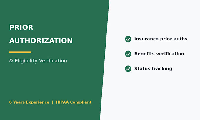 do prior authorization and insurance eligibility verification for your practice