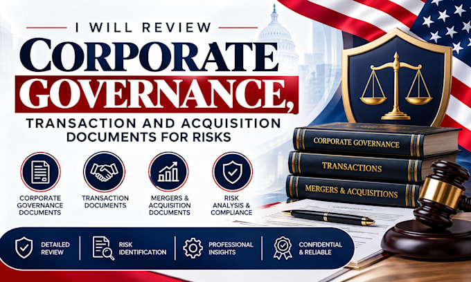 review corporate governance, transaction and acquisition documents for risks