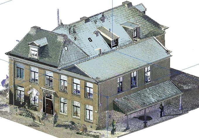 scan topography revit bim model,laser scanning, with point cloud data processing