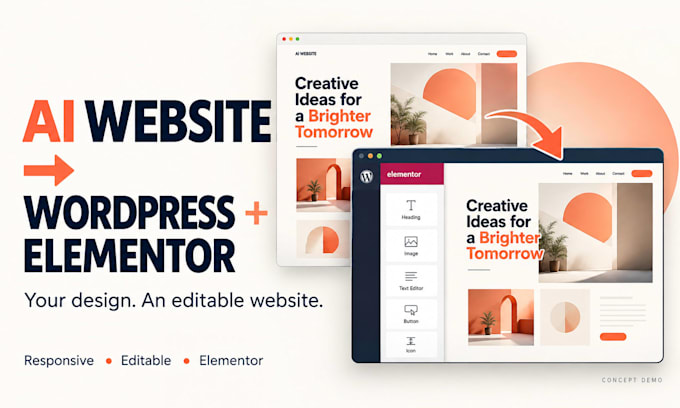 convert your ai website to wordpress with elementor