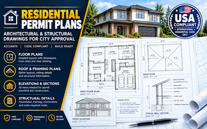 draft USA residential construction documents