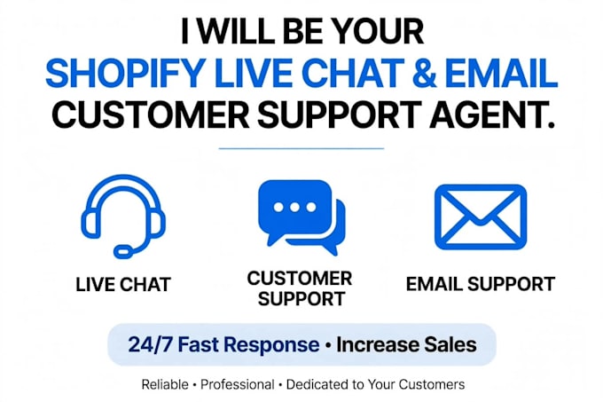 be your shopify live chat and email customer support agent