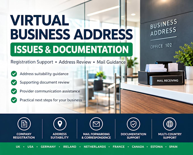 resolve virtual business address issues for company registration