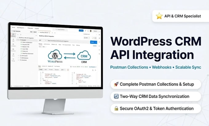 integrate wordpress CRM API with postman, for scalable wordpress integrations