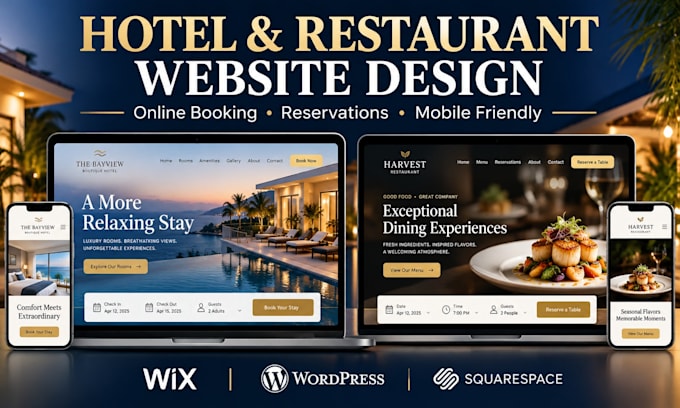 develop hotel restaurant booking website with online reservation