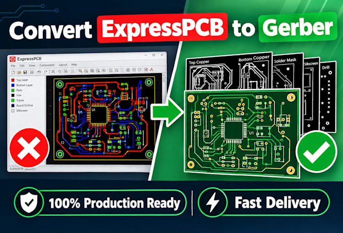 convert expresspcb files to gerber format for pcb manufacturing