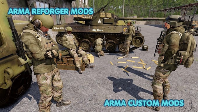 make custom arma reforger weapons, armor, vehicles and car livery