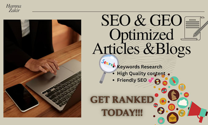 write SEO and GEO optimized articles and blog posts