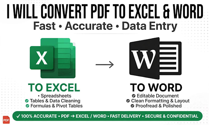 type image to excel and pdf to excel accurately with formatting