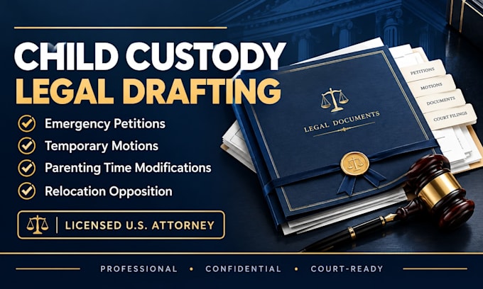 prepare child relocation opposition documents, attorney drafted, move away case