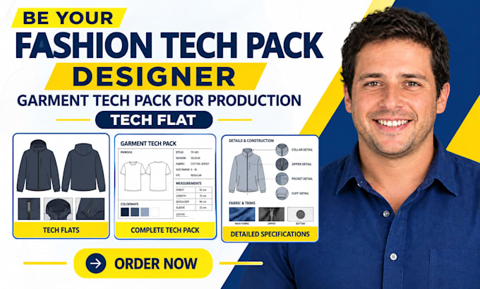 be your fashion tech pack designer, garment tech pack for production, tech flat