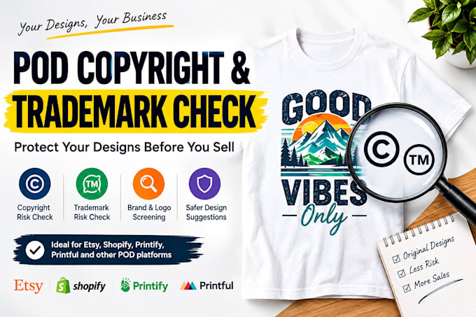 check your pod designs for copyright and trademark risks