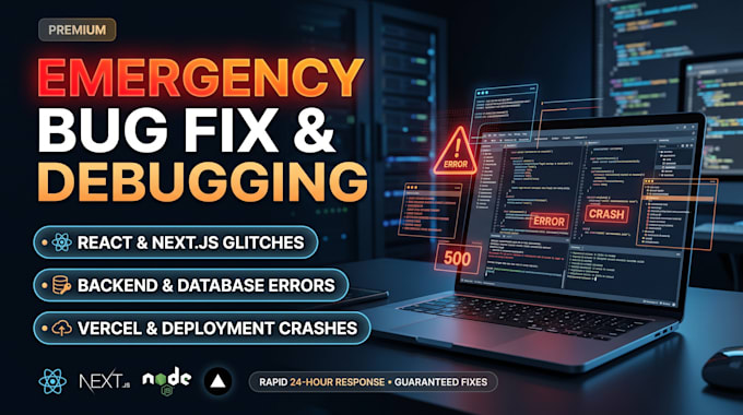 do bug fix, frontend bug fix, fix backend bugs, full stack bug fixing