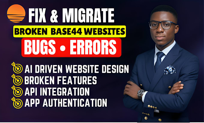 fix base44 bug, base44 website, base44 migration, base44 expert in just 1 hour