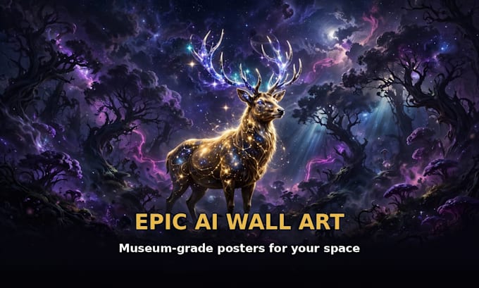 design epic custom ai wall art posters for your space