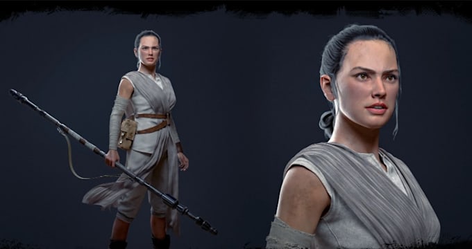 build unreal engine aaa realistic game character, 3d game asset and rigging