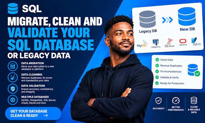 migrate, clean, and validate your sql database or legacy data