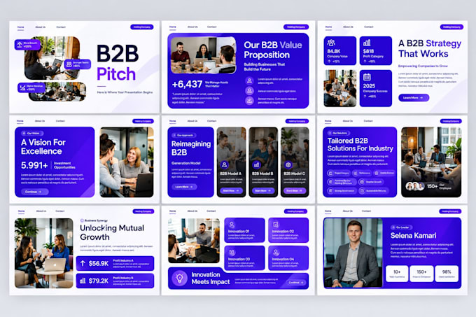 design b2b b2c saas sales deck sales enablement startup growth presentation