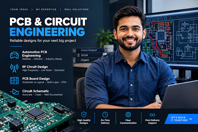 automotive pcb engineering, rf circuit, pcb board design and circuit schematic