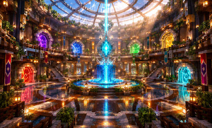 be your professional minecraft builder for server spawns and lobbies