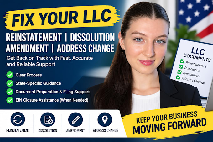 llc reinstatement llc dissolution llc amendment address change