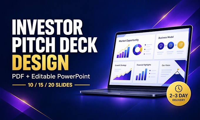 design a professional investor pitch deck