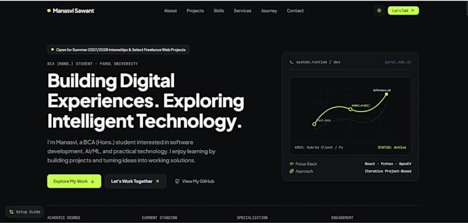 build a responsive personal portfolio website