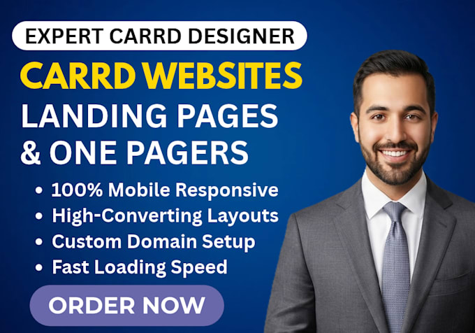 carrd website, design carrd website, redesign carrd website landing page