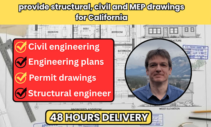 be your civil and structural engineer for ohio, california permit approval