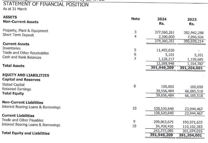 preparation of financial statement