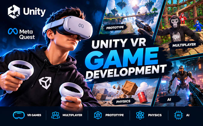 develop unity vr prototype game simulations physics multiplayer ai unity vr game