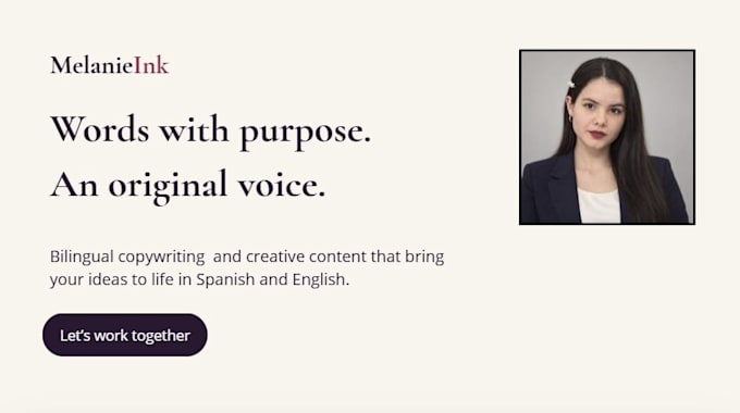 write website content in spanish or english
