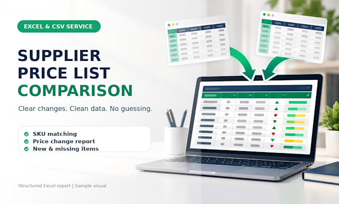 compare supplier price lists and create an excel change report