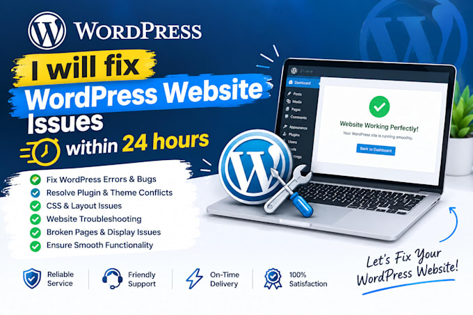 fix wordpress website issues within 24 hours