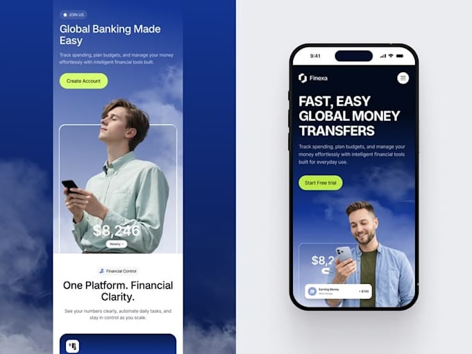 develop fintech, banking, payment or finance web app