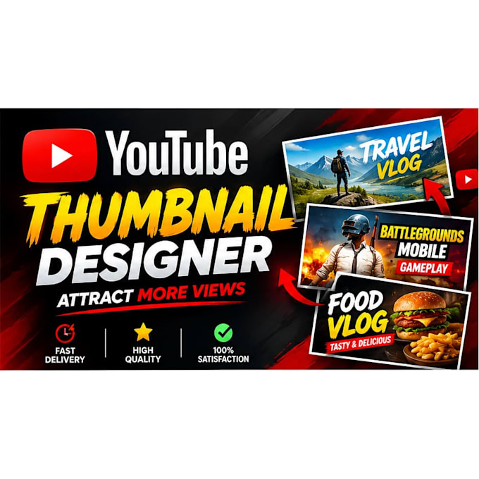 design amazing and attractive you tube thumbnail