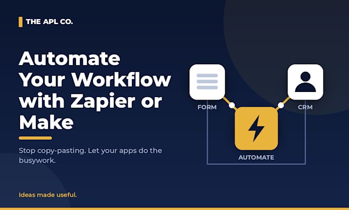 automate your workflow with zapier or make