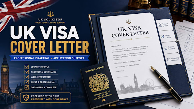 draft a professional UK visa cover letter for your application