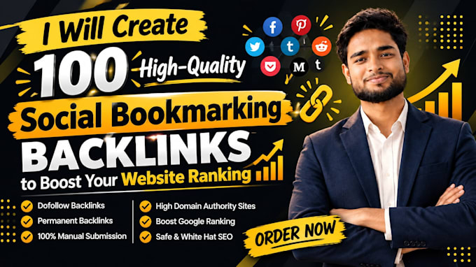 provide 100 powerful social bookmarking backlinks