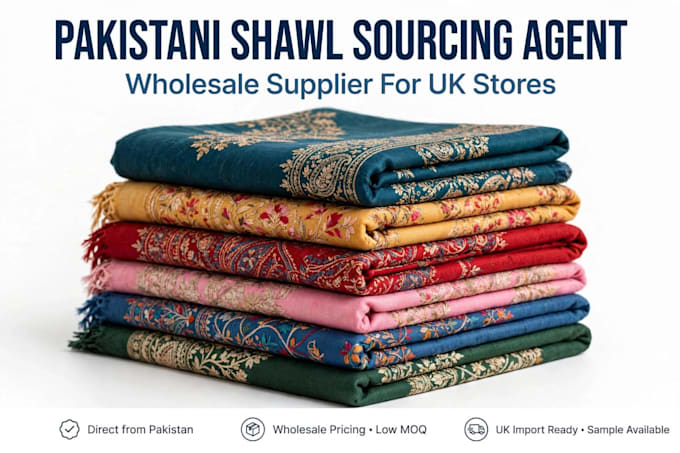 be your shawl sourcing agent from pakistan