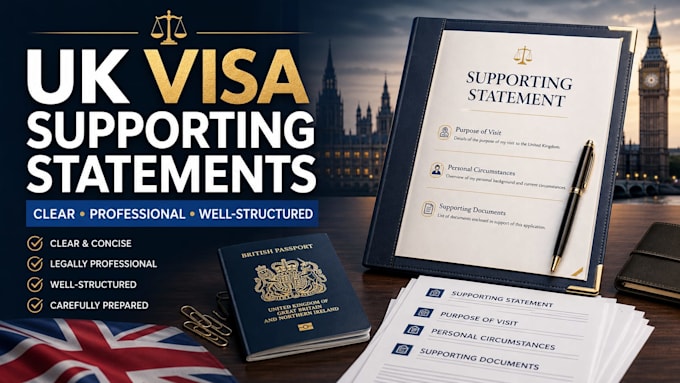 prepare clear supporting statements for your UK visa application